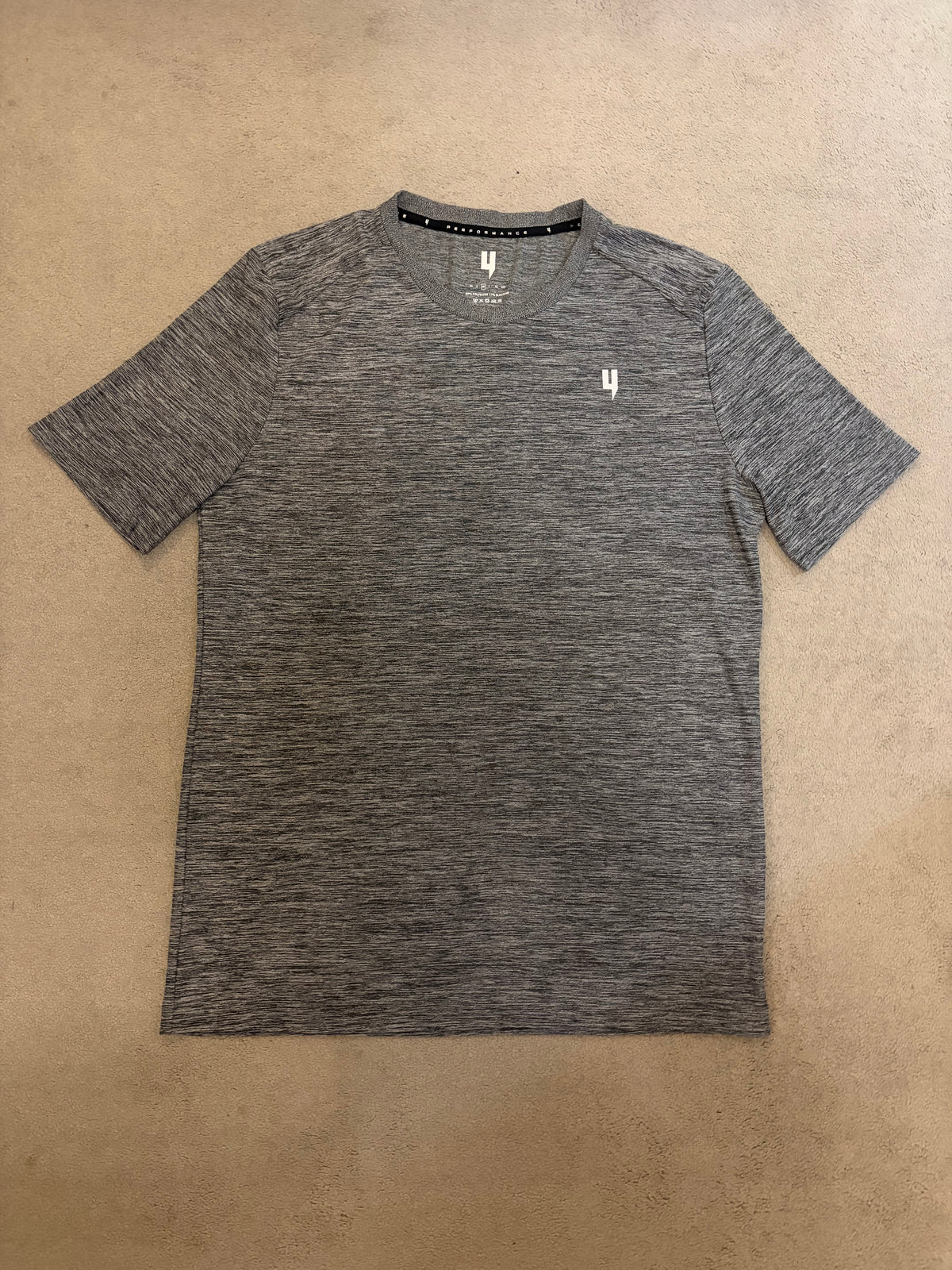 Yelir world mens grey stone performance t shirt