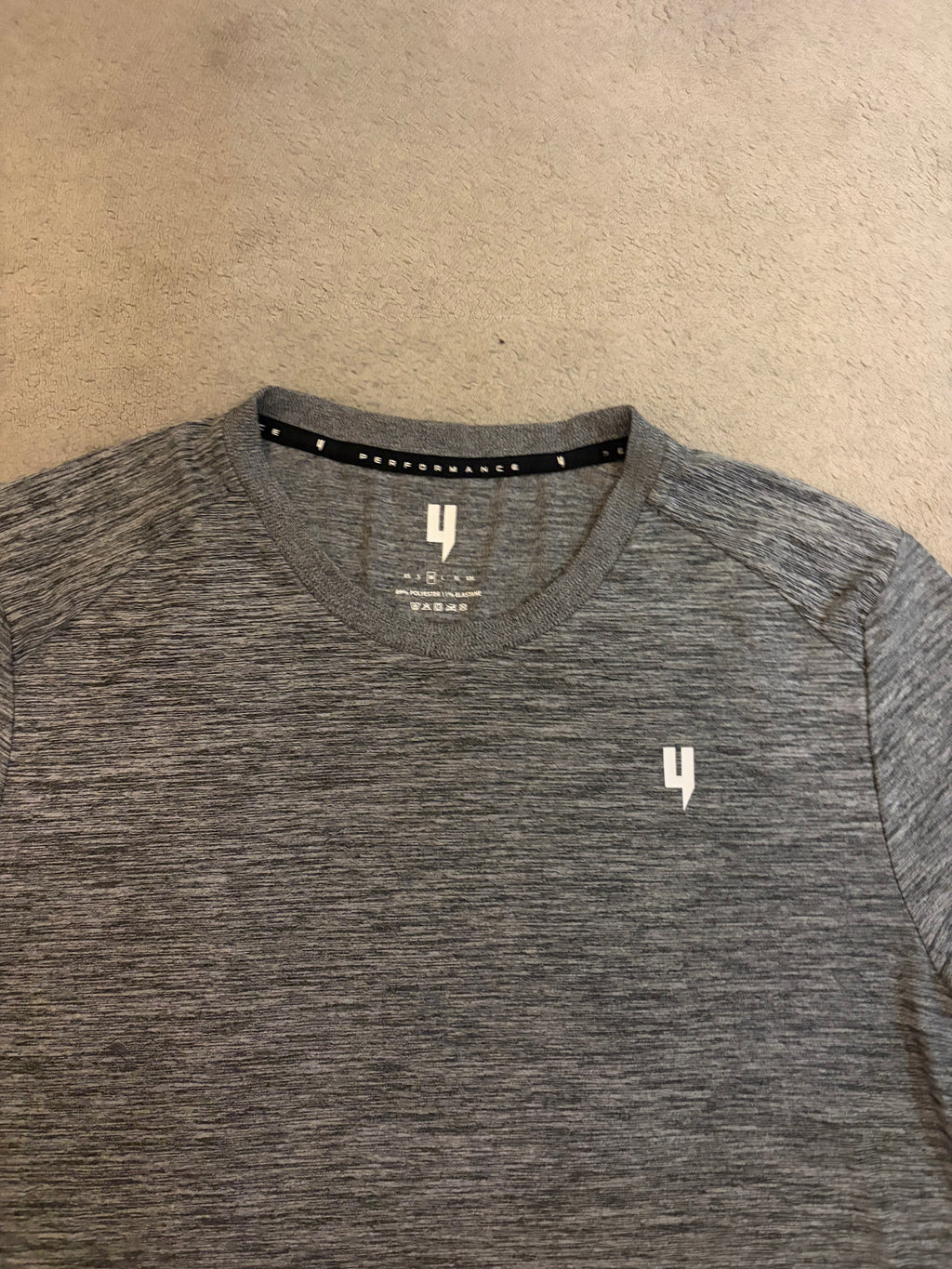 Yelir world mens grey stone performance t shirt