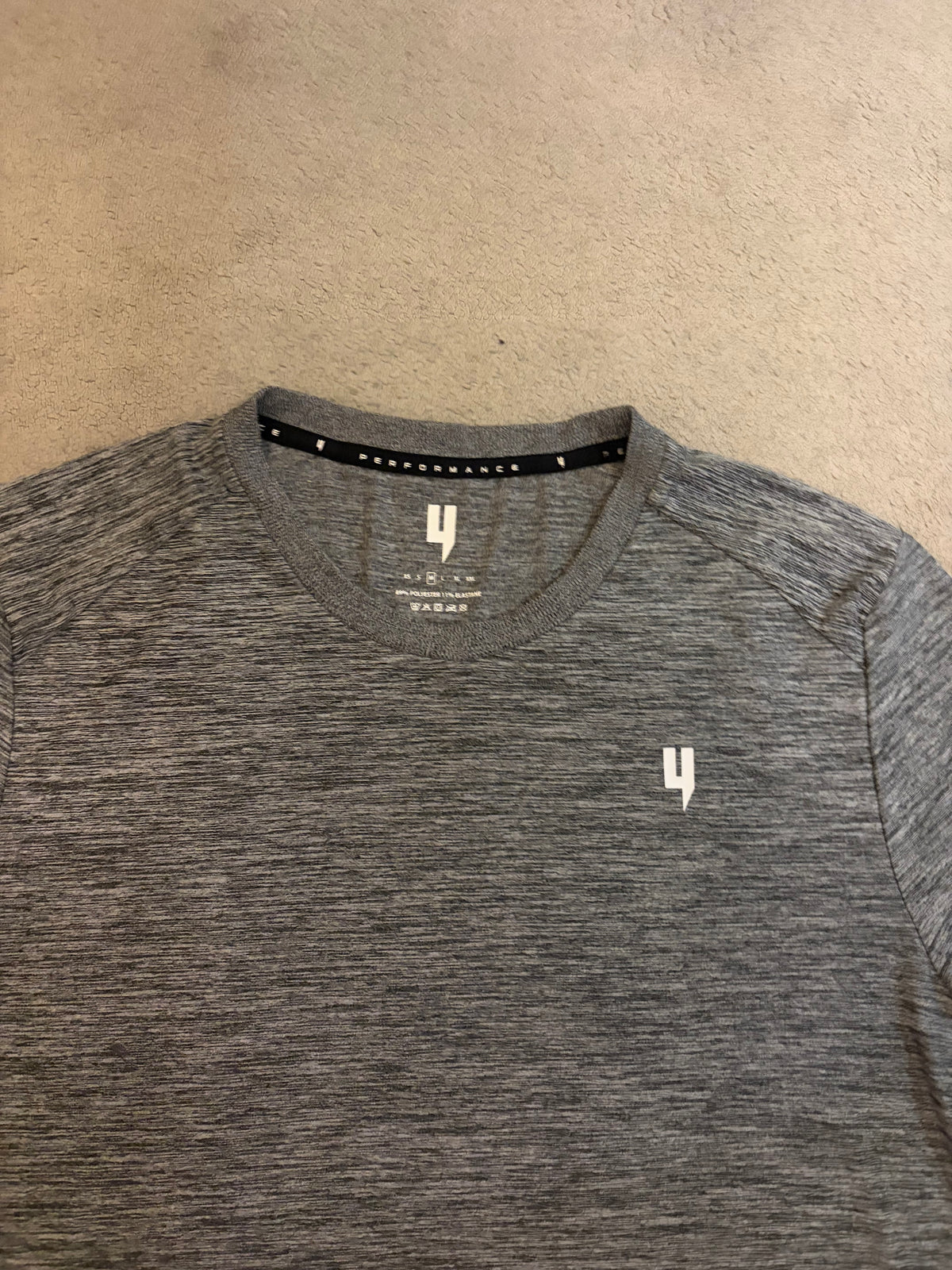 Yelir world mens grey stone performance t shirt