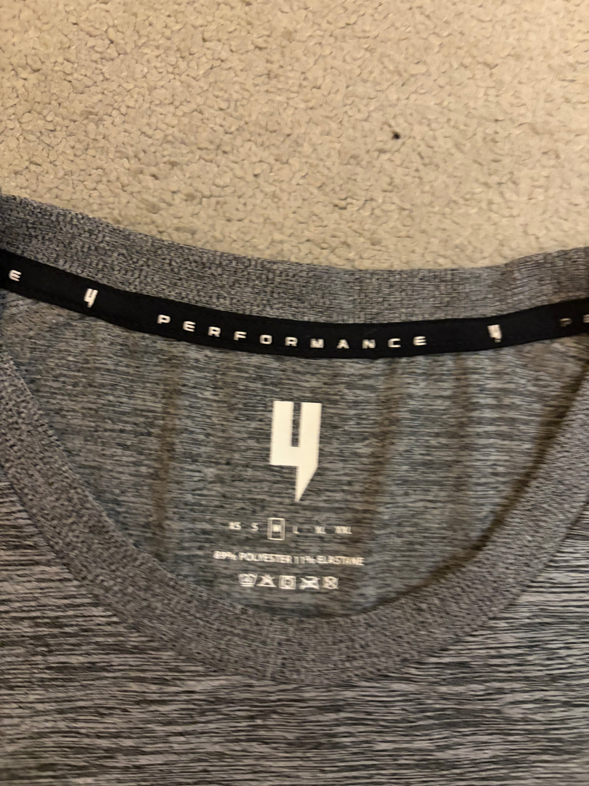 Yelir world mens grey stone performance t shirt