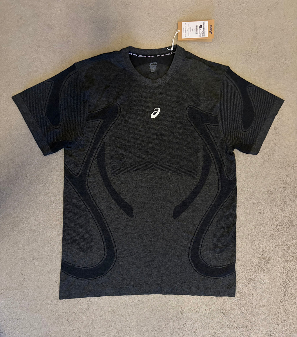 Asics road seamless ss performance black t shirt