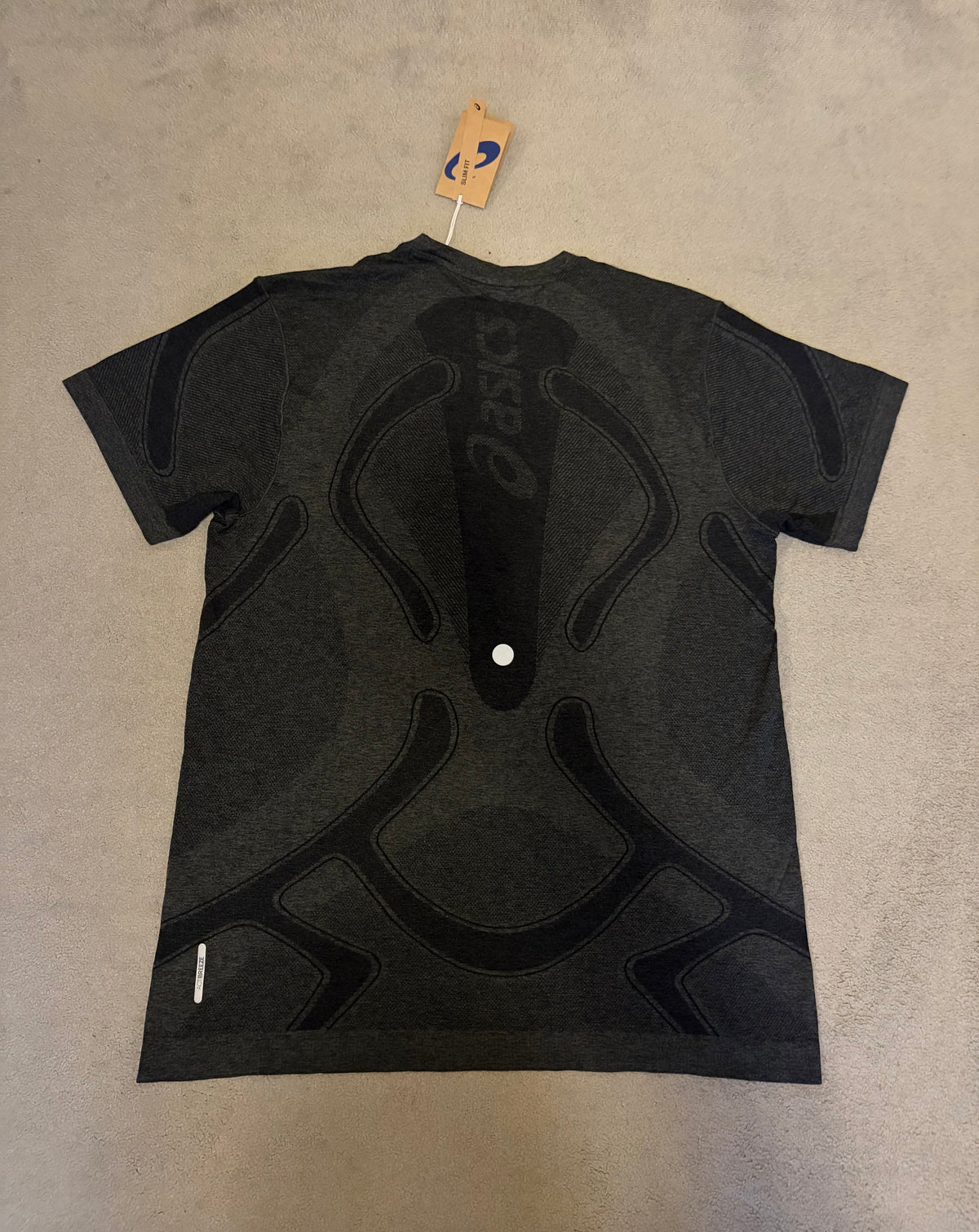 Asics road seamless ss performance black t shirt